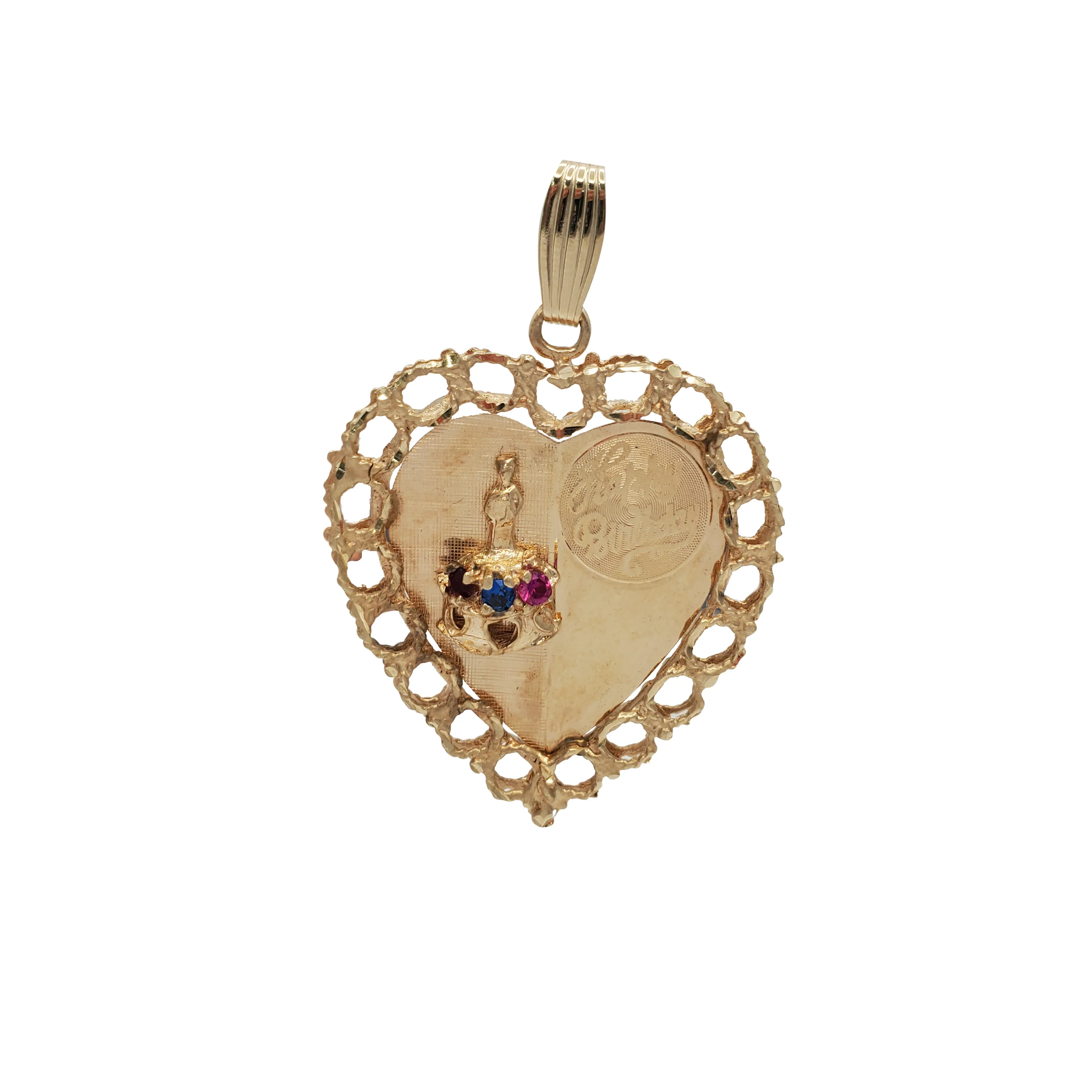 "Happy Birthday" Heart Pendant (14K)