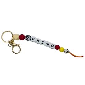 Silicone Beaded Keychain - Chi Omega