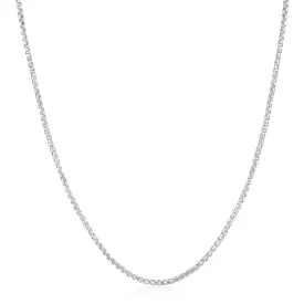 Silver Box Link Chain Necklace