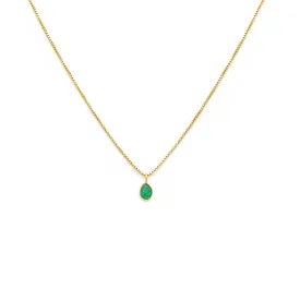 Sofia Slice Necklace | Emerald