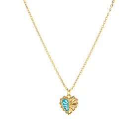 Two Shades Heart Necklace