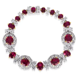 Worth Avenue Ruby and Diamond Crystalline Bracelet